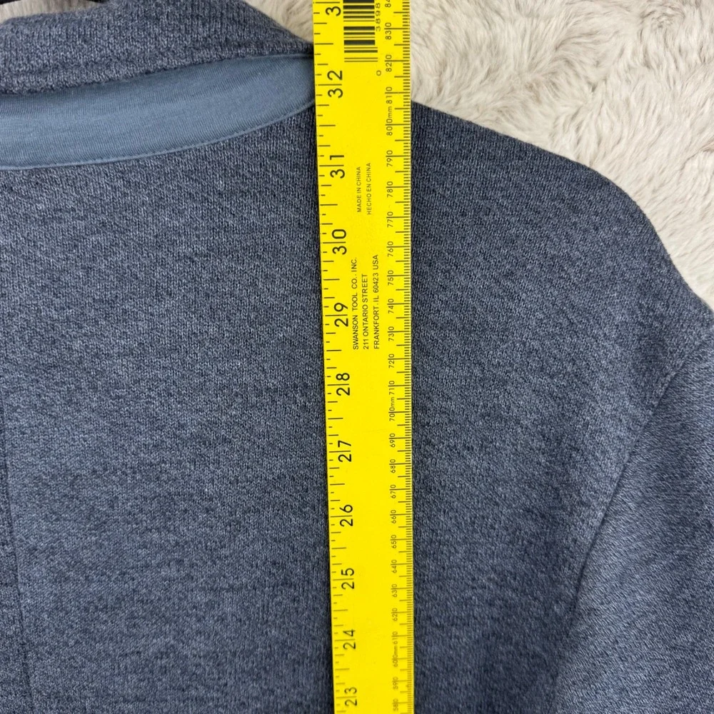 Faherty Knit Blazer Sweater Mens XL Blue Cotton Blend Casual Sport Coat Jacket